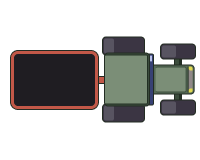 Green box, trailer in Loopy Farm